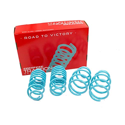 Godspeed LS-TS-BK-0001 Traction-S Performance Lowering Springs, Reduce Body Roll, Improved Handling, Set of 4, compatible with Buick Regal (E2XX) 2011-17