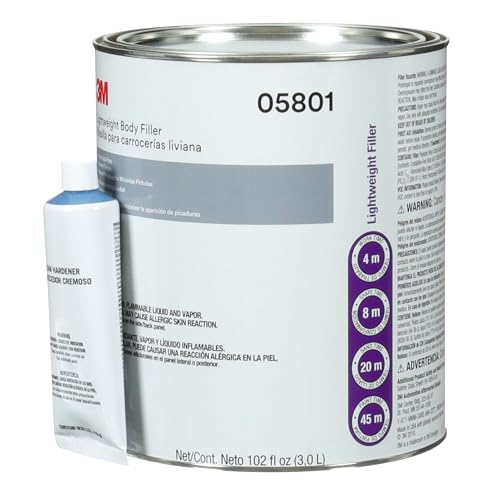3M Lightweight Body Filler, 05801, 1 Gallon - size: 128 Fl Oz (Pack of 1), style: 05804