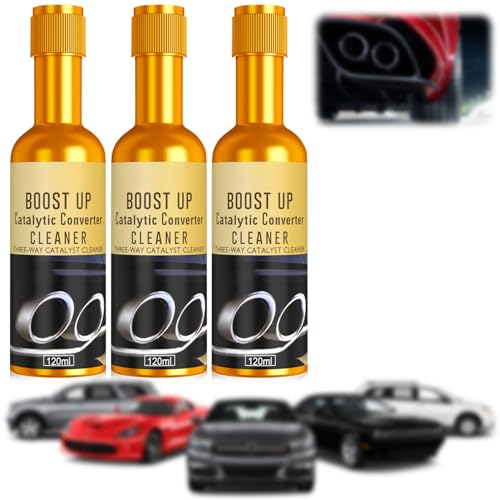 Catalytic Converter Cleaner Auto Parts Engine, Exhaust System Pipe Carbon Removal Cleaner Treatment Additive Oil, Fuel System Treatment Oil Additive for Gas and Diesel Car(120 ml) (3pcs) - color: 3pcs