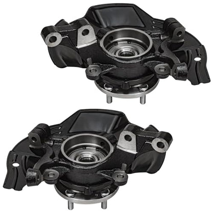 Detroit Axle - Front Steering Knuckles w/Wheel Hub Bearings Assembly Lower - size: 4CU47759/4PC