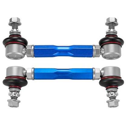 150mm-200mm Universal Adjustable Sway Bar End Links, Modified Aluminium Stabilizer Sway Bar End Link with M10 Stud and 12mm Spacer Washer