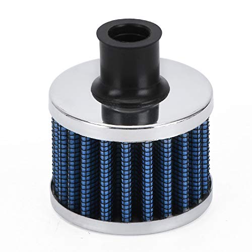 PTNHZ Universal 2 PCS 12mm Auto Cone Mini oil Air Intake Filter Crankcase Vent Valve Cover Breather Filter Flow Air Filters Blue - color: 12mm Blue (2PCS)