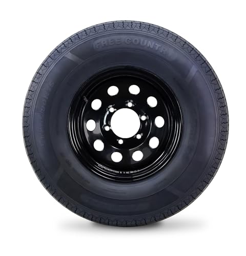 Free Country Trailer Tire Wheel ST205/90R15 10-Ply 118L 6X5.5 Black Mod Rim - size: ST205/90R15 /6x5.5