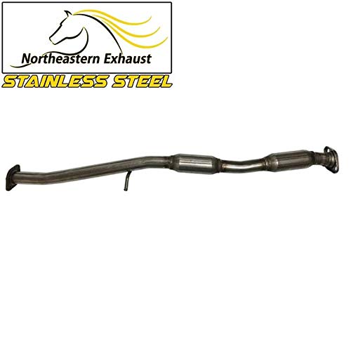 Northeastern Exhaust | Stainless Steel Resonator Pipe, Muffler Exhaust System Kit Compatible for Subaru Impreza 2002-2005 2.5L | Free Gaskets Included | Automotive Replacement Part