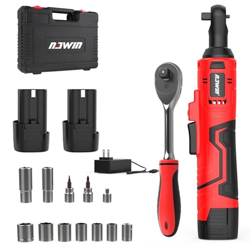 NAWIN 16.8V Electric Ratchet Wrench, 3/8" cordless ratchet with 2 Batteries, 40 Ft-lbs, Ultimate Mechanic Tool Set, Ratchet Wrench, Power Ratchet Tool Kit (16.8V 3/8" Cordless Ratchet) - color: 16.8v 3/8" Cordless Ratchet