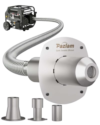 Generator Exhaust Extension Kit, Stainless Steel Flexible Pipe Muffler - color: Gray