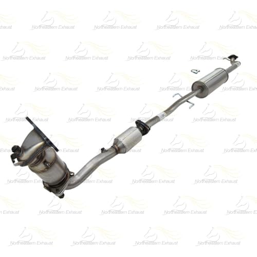 Exhaust Front & Rear Catalytic & Resonator Pipe Kit Compatible with Honda CR-V 2010-2011 2.4L | EPA-Approved | Stainless Steel | Northeastern Exhaust | Includes Gasket, Clamp, Hangers & Bolt Kit