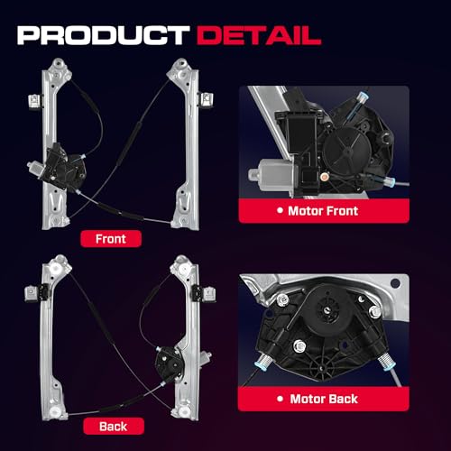 Front Driver Side Power Window Regulator with Motor (7 Pins) Fit for Chevrolet Silverado Suburban Tahoe GMC Sierra Yukon XL Cadillac Escalade ESV, 751-724