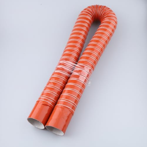 AC PERFORMANCE ID 2" Silicone Air Intake Ducting with Cuff Red 1 Meter - color: Red with Cuff, size: 2", 3.3 FT (1M)