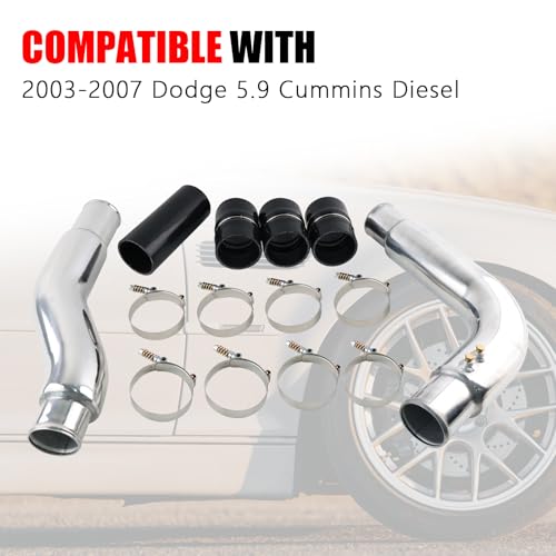 3" Intercooler Pipe Kit for 2003-2007 Dodge Ram 5.9L Cummins - color: 2003-2007 Dodge Ram 5.9L