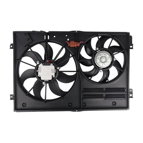 Engine Radiator Cooling Fan Fit for VW Jetta City, Passat, Golf, Golf R, Tiguan, Beetle, CC, Eos, GTI, R32, Audi A3, A3 Quattro, TT, TT Quattro, Replace 1K0959455DT 620805