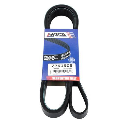 7PK1905 EPDM Serpentine Belt Fit 2009-2013 for Toyota Matrix, 2006-2008 RAV4, 2009-2010 Corolla, 2007-2009 Camry, 2013-2015 for Scion xB, 2009-2010 for Pontiac Vibe 2.4L L4