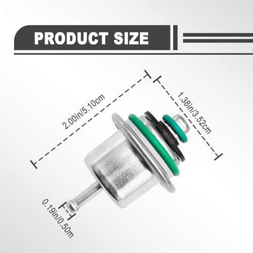 Car Fuel Injection Pressure Regulator Bronze Hue with Metal Ring Compatible for Jeep Wrangler 1991 1992 1993 1994 1995 OE#12460604