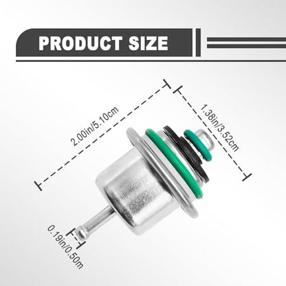 Car Fuel Injection Pressure Regulator Bronze Hue with Metal Ring Compatible for Jeep Wrangler 1991 1992 1993 1994 1995 OE#12460604
