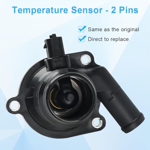 WMPHE 55565336 Engine Coolant Thermostat Housing Assembly Compatible with 2011-2016 Chevy Cruze Limited 1.4L Replace OEM 55565336 55579010 902-808 - size: 55565336
