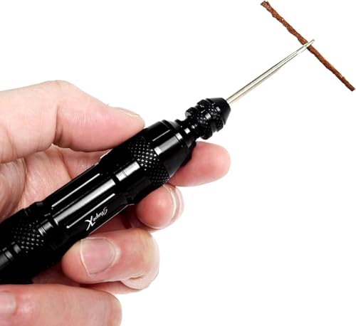 ShapeX Bike Tubeless Tire Repair Kit for MTB Cycling - Reamer, Plug Tool, Valve Core, Bacon Strips - Replacement for dynaplug