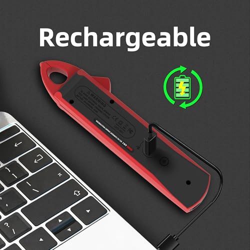 BSIDE 1mA Clamp Meter, DC/AC Current with Smart Mode, True RMS 6000 Counts Rechargeable Auto-Ranging Clamp Multimeter, Temperature Capacitance Diode Duty Cycle Hz Ohm Live Check V-Alert Voltage Tester