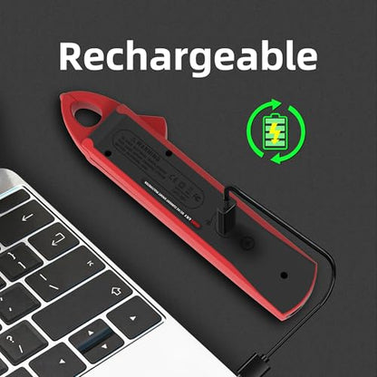 BSIDE 1mA Clamp Meter, DC/AC Current with Smart Mode, True RMS 6000 Counts Rechargeable Auto-Ranging Clamp Multimeter, Temperature Capacitance Diode Duty Cycle Hz Ohm Live Check V-Alert Voltage Tester