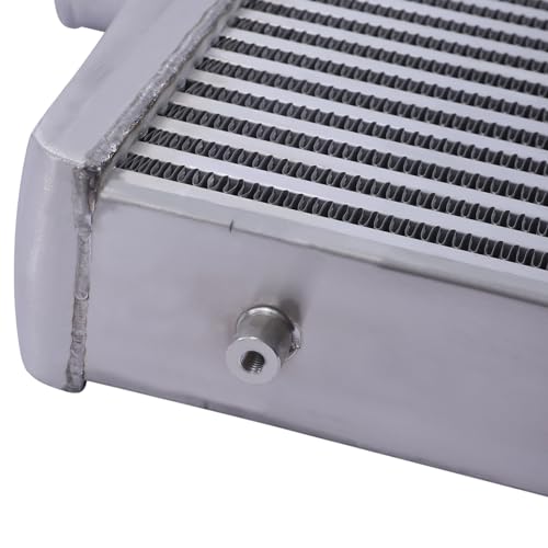 2.50 Inch Inlet/Outlet Diameter, Universal Aluminum Intercooler 25x12x3 inch, Turbo Under the Front of the Car Mount Universal Aluminum Intercooler Cooling Kit - size: 25x12x3-2.5 inch