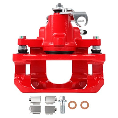 SCITOO Rear Left Disc Brake Caliper With Bracket 18B5081 Red - size: Rear Driver[18B5081]Red