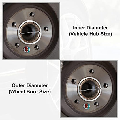 X AUTOHAUX 4pcs OD 83.1mm to ID 69.6mm Aluminium Alloy Hub Centric Rings - size: 69.6mm