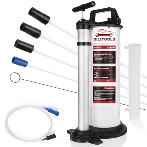BILITOOLS 9L Pneumatic/Manual Oil Extractor Pump for Engine Oil Change - size: 2 in 1 Pneumatic & Manual