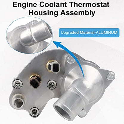 Aluminum Coolant Thermostat Housing Compatible with 1997-2001 Ford Explorer - size: 902204