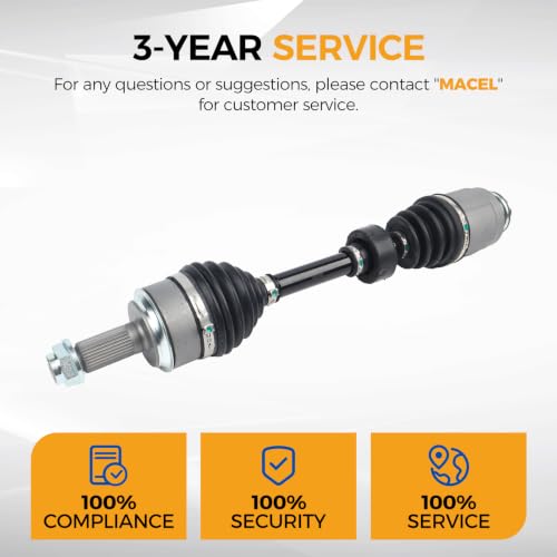 PAROD 664250 664251 Front CV Axle Assembly,2.4L 1.8L,Passenger&Driver Side - size: Front Driver and Passenger Side
