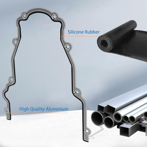 Engine Timing Cover Gasket Set Compatible with Chevy Silverado, Tahoe, GMC Sierra, Suburban, Yukon, Savana, Cadillac Escalade with GM LS LS1 LS2 LS3 4.8L 5.3L 5.7L 6.0L 6.2L engines，Replace#: 12633904 - size: Gaket Kit