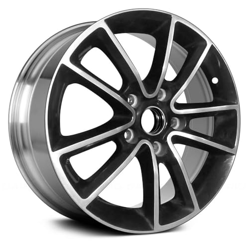 Rim 17x6.5 inch Aluminum Wheel 5 V-Spoke Silver - Factory Restored Compatible With Dodge Grand Caravan 2011-2017 - Exact Fit - Direct Replacement