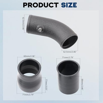 Intake Turbo Charge Pipe Compatible With 2013-2018 BMW M5/M6 F10 F06 F12 F13 S63 V8 4.4L Turbocharged