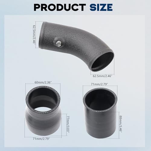 Intake Turbo Charge Pipe Compatible With 2013-2018 BMW M5/M6 F10 F06 F12 F13 S63 V8 4.4L Turbocharged
