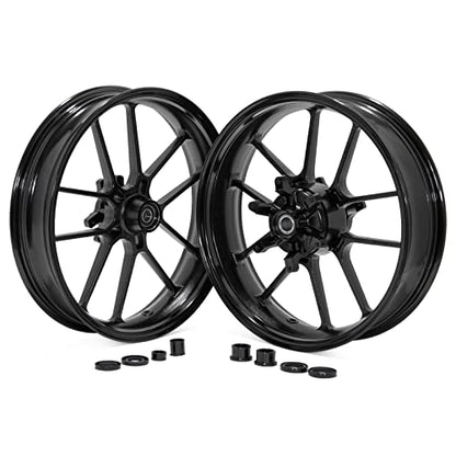 TOFR 17" Front Rear Wheel Rims for Honda CRF250R 04-13 CRF450R 2002-2012 - color: Black, size: Front Rear 02-13