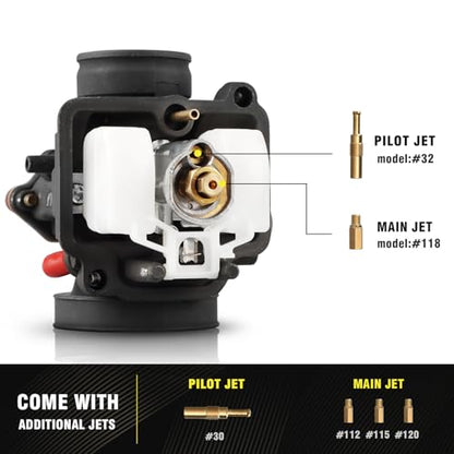 NIBBI Carburetor PWK28 fit Motorcycle Engine with 28mm Carb Jets for DirtBike MiniBike Pit Bike GY6 ATV - size: PWK28MM
