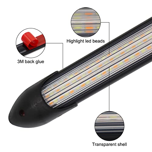 2Pcs Flexible Daytime Running Light Strip Headlight Sequential Turn Signal - size: 6.1 inches