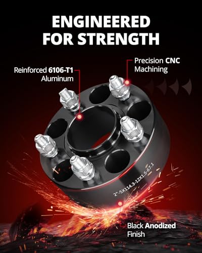 EVIL ENERGY 5x4.5 Wheel Spacers 2", 67.1 mm Bore Hubcentric M12x1.5 Studs - size: 2 inch
