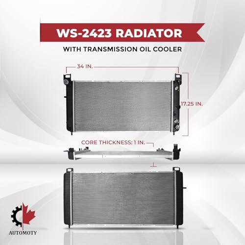 Canada radiator 2423 compatible with Cadillac Escalade, Chevrolet Avalanche, Chevrolet Silverado, Chevrolet Tahoe, Chevrolet Suburban, GMC Yukon, GMC Sierra