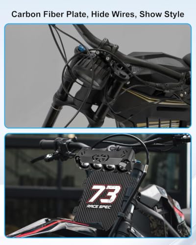 Upgrade Motorcycle Headlight Kit with Carbon Fibre Lettering Plates