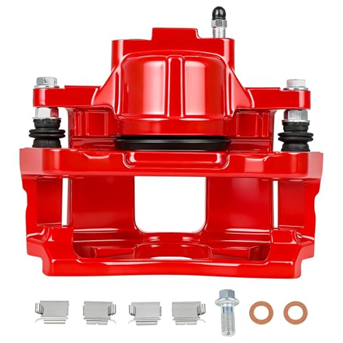 SCITOO 18B5045 Front Left/Right Disc Brake Caliper With Bracket Red - size: Front[18B5045]Red