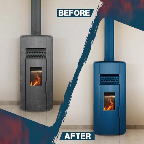 Stove Bright 8105 High Temp Spray Paint, Metallic Blue, 12 Oz, 1200°F