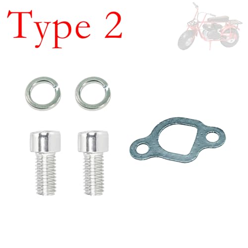 JMCHstore Exhaust Muffler Pipe Mounting Hardware Studs kit For Coleman CT200U BT200X KT196, Predator 212 Baja MB200 Mini Bike, Axis M200 212CC, Hisun 196cc Monster mega moto Engine, Go kart - size: Muffler Mounting Kit