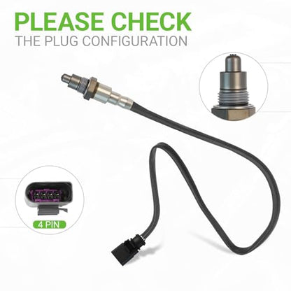 O2 Oxygen Sensor 250-241142 Downstream B1S1 Compatible with Volkswagen Golf R/GTI Alltrack SportWagen,Atlas,Atlas Cross Sport, Audi A3,A3 Quattro,A8 Quattro W,R8,S3,TT Quattro,TTS Quattro #06K906262AC - size: 250-241142