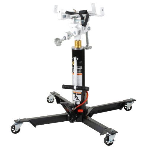 Omega 41001C Black Telescopic Hydraulic Transmission Jack - 1000 lb. Capacity