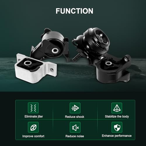 SCITOO Engine Mount Trans Mounts Set A6597 A4503 A4508 A4506 fit for Acura RSX 2002-2006 for Honda Civic Si 2002-2005 2.0L
