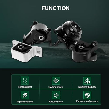 SCITOO Engine Mount Trans Mounts Set A6597 A4503 A4508 A4506 fit for Acura RSX 2002-2006 for Honda Civic Si 2002-2005 2.0L