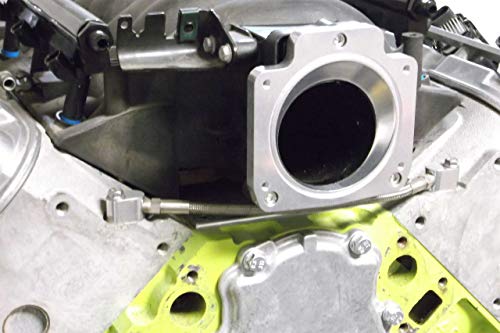 ICT Billet LS Throttle Body Adapter - LS1 3 Bolt Intake Manifold to LS3 4 Bolt Throttle Body DBC LM7 LR4 LQ4 LS6 L59 LQ9 LM4 L33 LSX 4.8L 5.3L 5.7L 6.0L Billet 551513