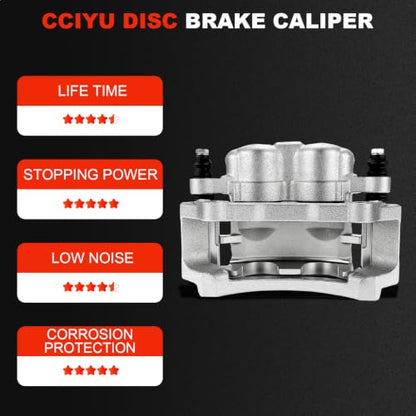 cciyu Rear Left Disc Brake Caliper Assembly With Bracket 18B4895 - size: Rear Left[18B4895]