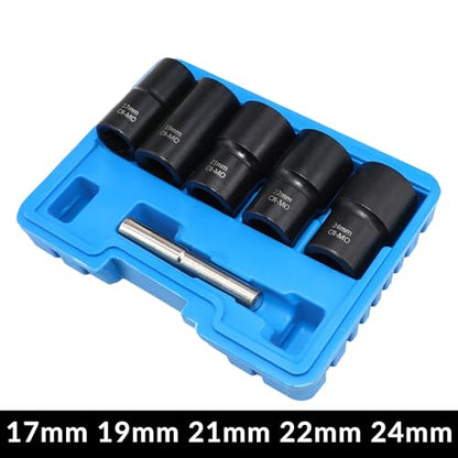 DPTOOL Bolt Nut Extractor Socket Set 17mm 19mm 21mm 22mm 24mm - size: 6PC