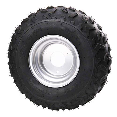 TDPRO 4PCS 145/70-6 Tires With 6 inch Wheels Rims for ATV Go Kart - color: 4PCS