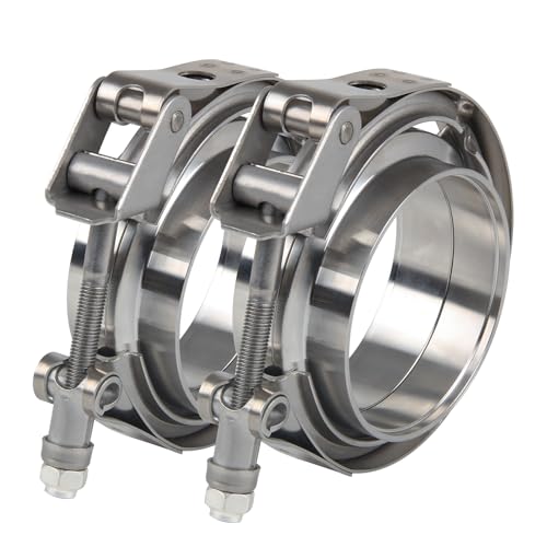 3 inch Quick Release V Band Clamp with Flanges, 304 Stainless Steel - size: 3 inch